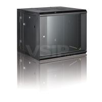 All-Rack 12U 550mm Deep Wall Mount 2-Part Hinged Data Cabinet (Black)