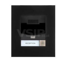 2N IP Solo with Camera Flush Mount - Black (inc frame - requires 9155017)