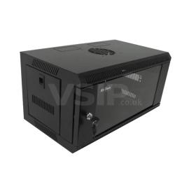All Rack 4U 300MM Deep Wallbox Cabinet in Black (CAB4WB300BL)