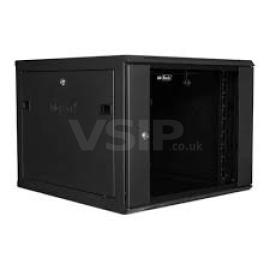All Rack 9U 600MM Deep Wallbox Cabinet in Black (CAB9WB600BLK)