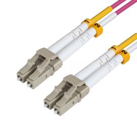 Fibre Optic Patch Lead LC-LC Multimode 50/125 Duplex LSZH Violet 0.5m