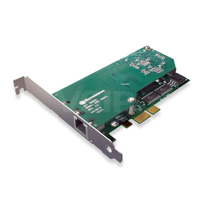 Sanogma A101DE Single Port T1/E1/J1 PCIe Card w/EC HW