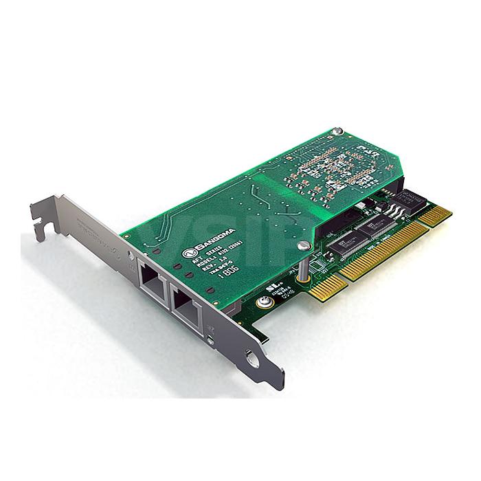 Sangoma A102D Dual Port T1/E1/J1 PCI Card w/EC HW