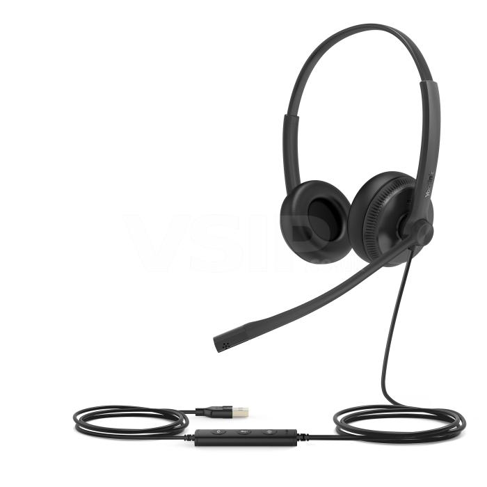 Yealink UH34 Dual USB Headset with leatherette ear cushion (UC Edition)