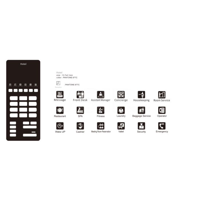 Custom Faceplate Printing for the Fanvil H1, H3, H3W Hotel IP Phones (Qty 1-500)