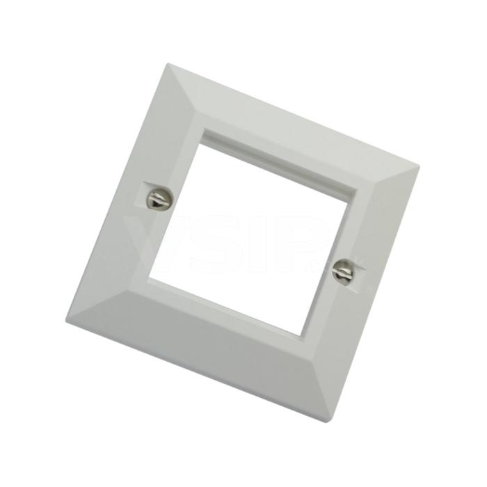 Single Gang Faceplate for 2 Euro Modules in White - Bevelled